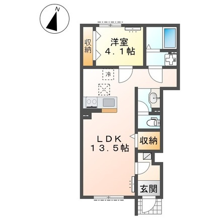 旭ケ丘新築アパートの間取り|間取図