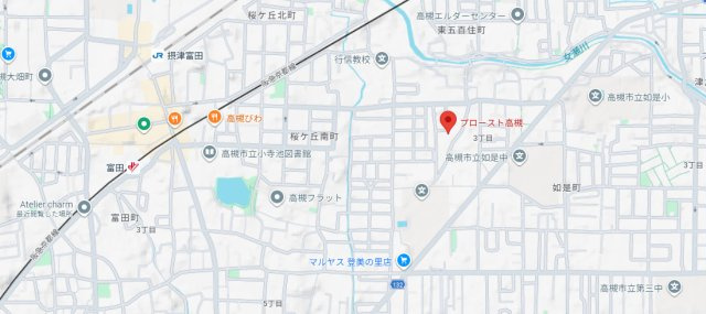 プロースト高槻の地図