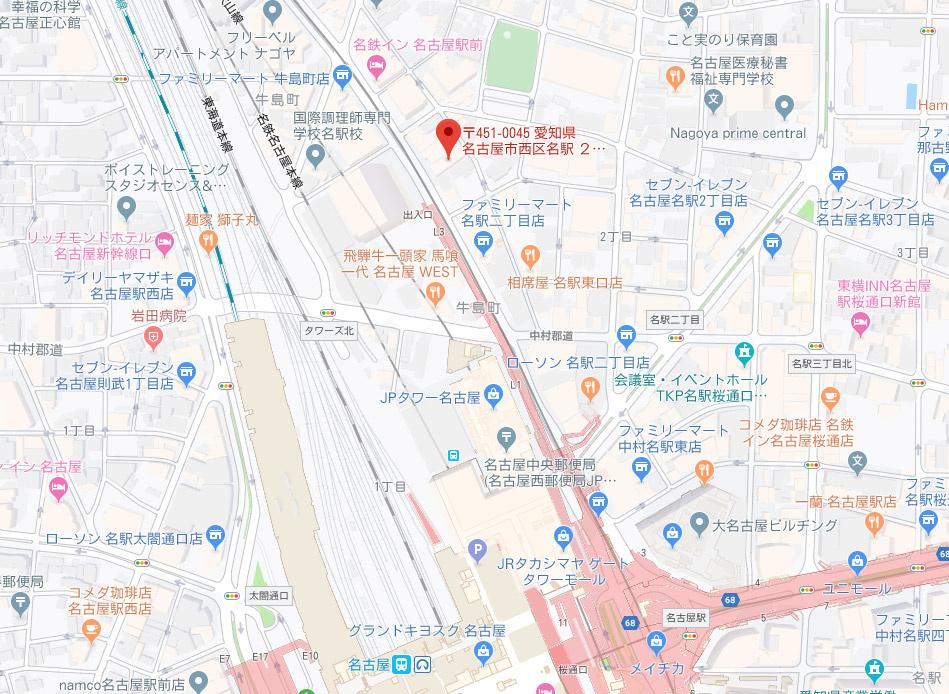 セントラル名古屋の地図