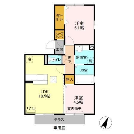 【間取り】 | ＴＩＡＲＡ　Ⅱ
