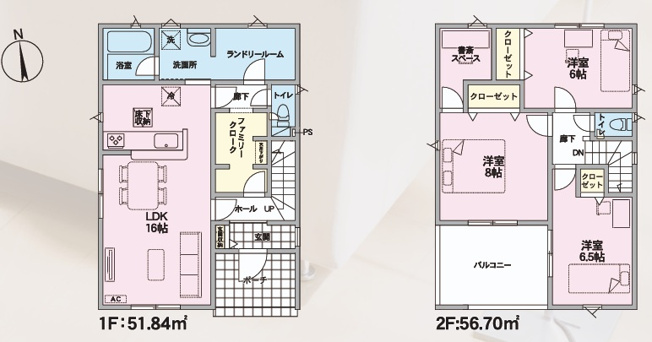 【間取り】 | 【新築分譲住宅　～クレイドルガーデン～】 山形市桜田西　第4　☆全2棟☆ | (2号棟)、価格3050万円、3LDK+S、土地面積145.34㎡、建物面積108.54㎡ 