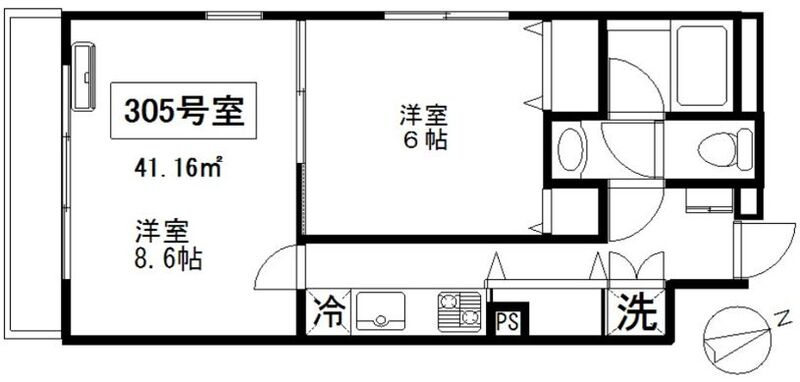 ルネ・ブルージュの間取り