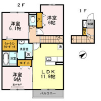【間取り】 | ベルジュウィット | ベルジュウィット 202 間取り