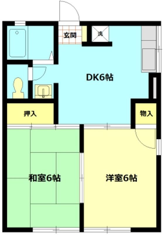 鎌倉市小袋谷１丁目のアパートの間取り