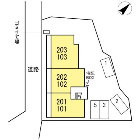 アンソレイエの区画図