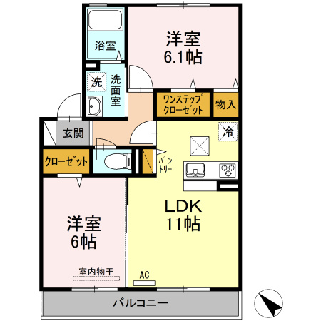 アンソレイエの間取り