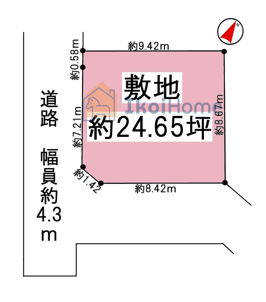明石市松が丘北町　土地の土地図