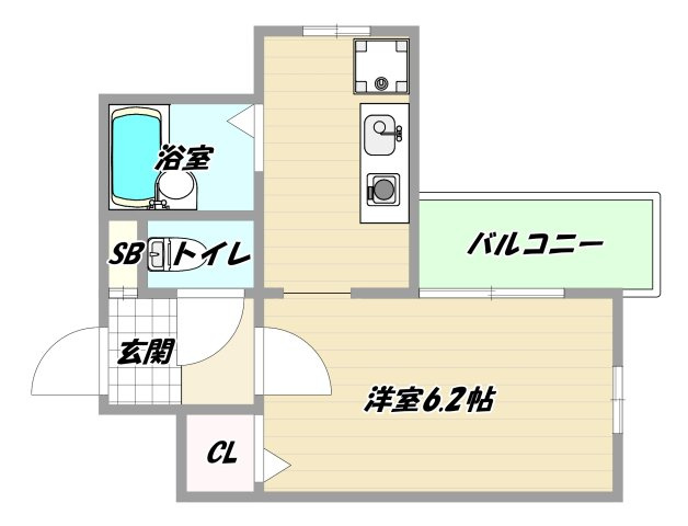 大阪市淀川区木川東３丁目の賃貸マンションの間取り