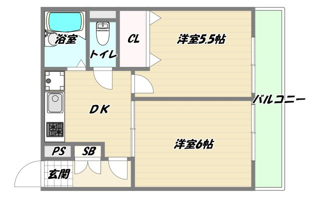 大阪市淀川区西宮原１丁目の賃貸マンションの間取り