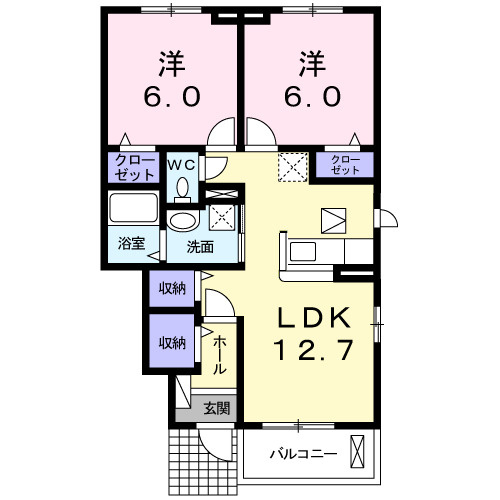 ゼファー　ブランの間取り|間取図