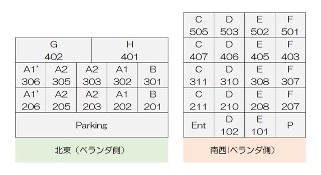 ベイサイド舞浜の区画図