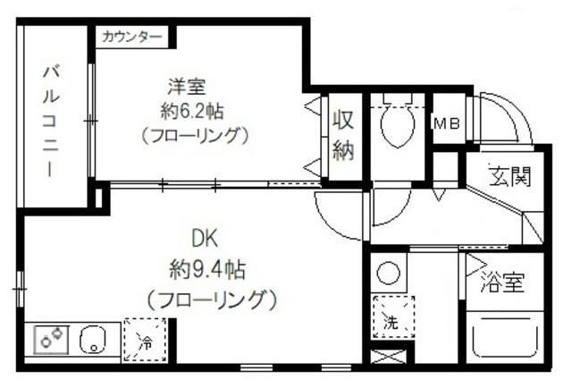グリーニエ西新宿の間取り|間取りです。