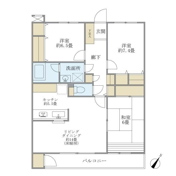 経堂ヒルズの間取り