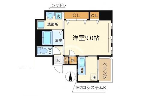 PARK Hills 北堀江 la moda(パークヒルズ北堀江ラモーダ)の間取り|PARK Hills 北堀江 la moda(パークヒルズ北堀江ラモーダ)　間取り