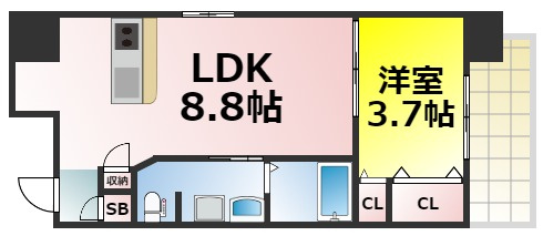【間取り】 | アバンティ南堀江イースト 仲介手数料無料