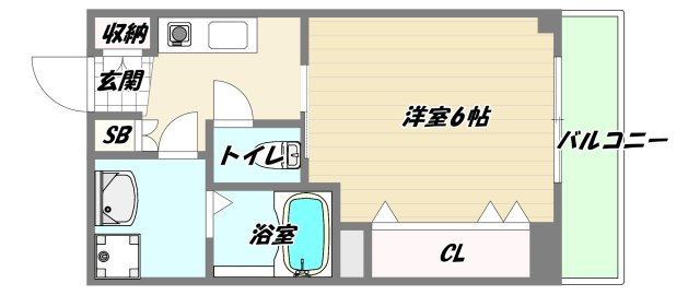 大阪市淀川区西中島２丁目の賃貸マンションの間取り