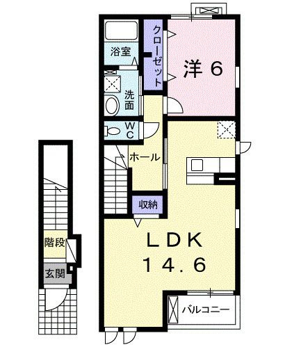 ヴィラ　深大寺　Ａの間取り