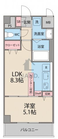 ヴァロアール博多　春吉小学校区の間取り|ヴァロアール博多