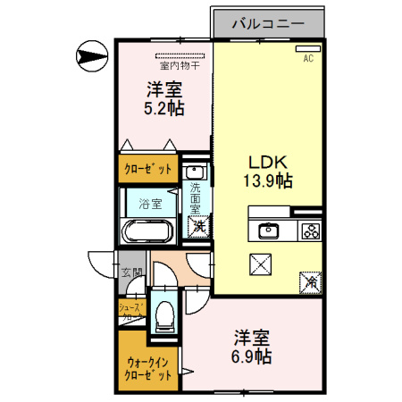 レセンテ南茨木の間取り