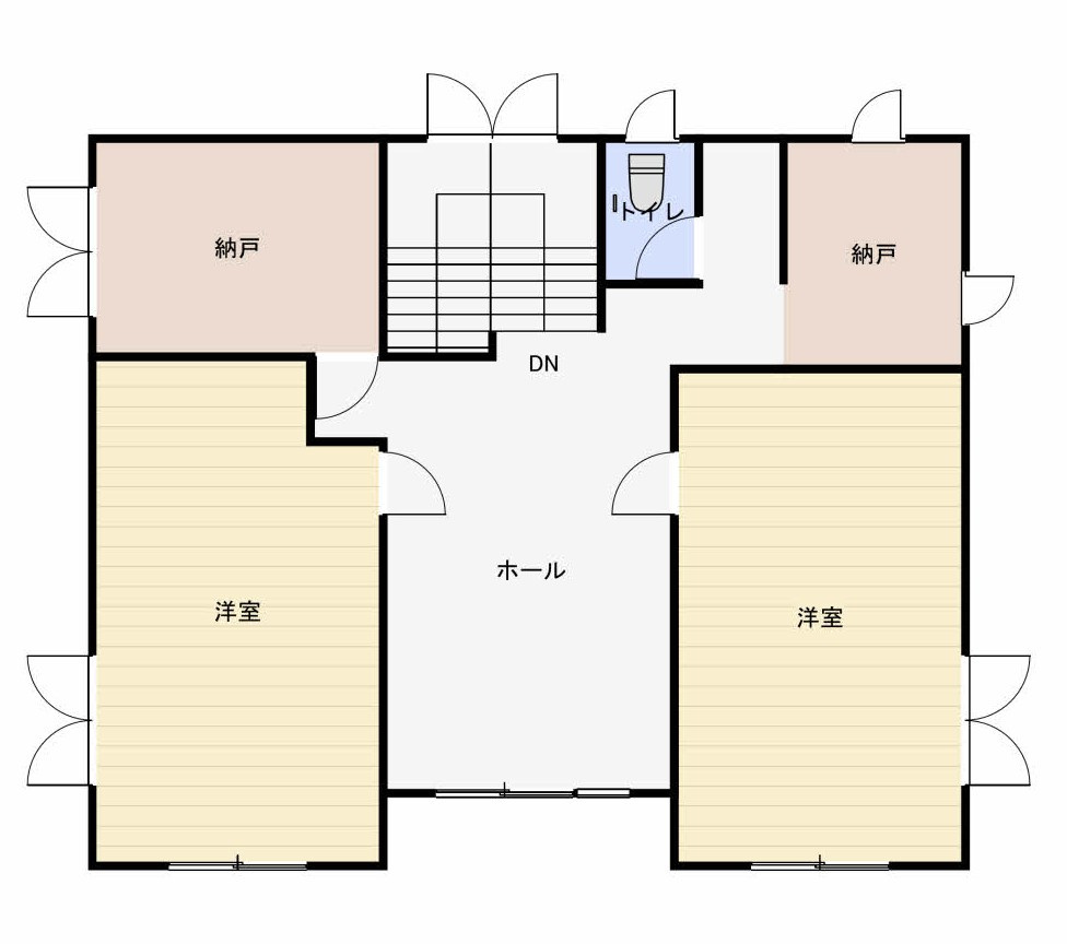 昭和中央3丁目　中古売家　平成12年築の間取り|2Fホールはキッチンが有りLDKとして使えます。納戸は窓付きで6帖洋室として使えます。