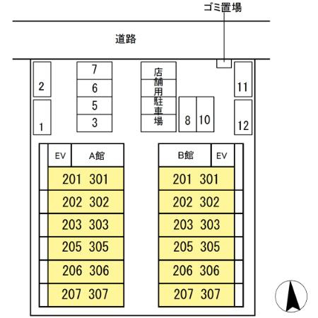 アークＫ B館の区画図
