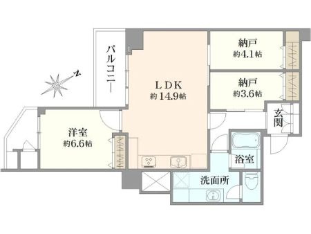 武蔵野市吉祥寺南町１丁目の中古マンションの間取り