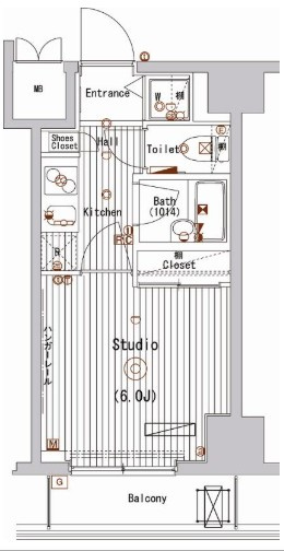ガーラ・シティ深川森下の間取り|間取りです。
