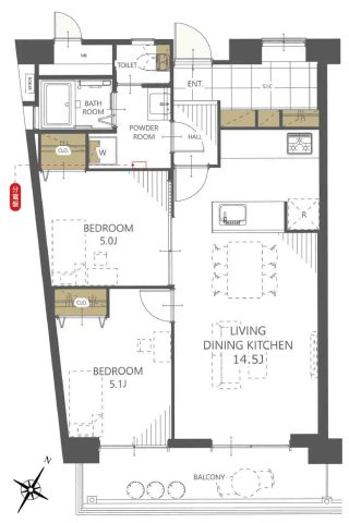 宇喜田住宅の間取り|7階部分・南東向きにつきまして日当たり・通風・眺望良好。新規リノベーションマンション。アフターサービス保証付き・24時間365日緊急対応サービスでご購入後も安心して暮らせます。