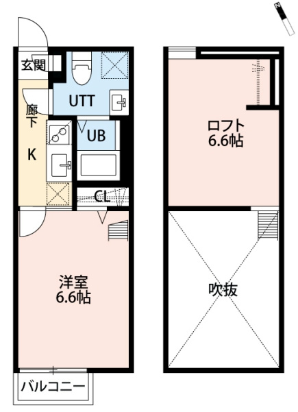 船橋市前原東５丁目のアパートの間取り