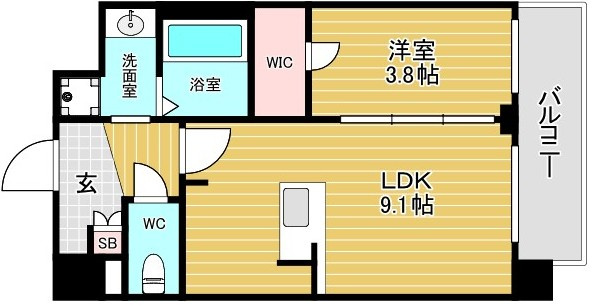 ファステート難波ラグジュの間取り