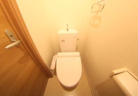アルミック山荘のトイレ|落ち着いた色調のトイレです