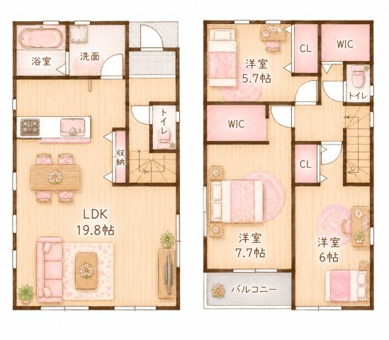 東香里元町　新築一戸建ての間取り|間取り図はいかがですか？ご希望を叶える間取りですか？リビングの広さは？水回りの位置は？カウンターキッチン？など色々な情報が集約されています。弊社ではリフォームなどのご相談も承っております。