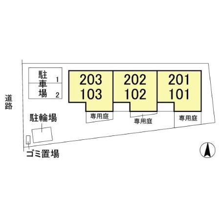 カステージョ柏の葉の区画図
