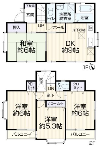 戸塚区舞岡町　中古戸建て　第1の間取り