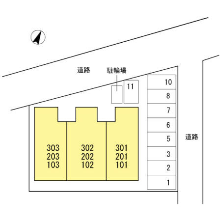 日吉ブレナインの区画図