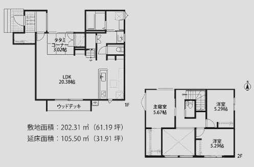 アクアガーデン富合1号棟の間取り