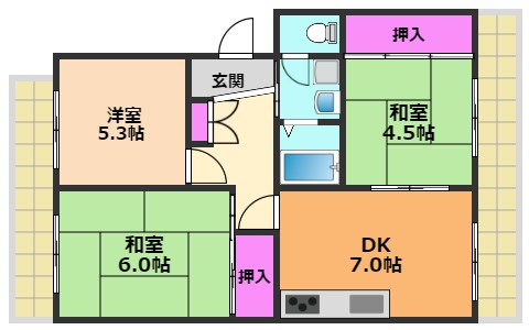 キムラハイツ1号館の間取り