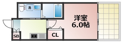 【間取り】 | コンチネンタル東小橋　仲介手数料無料