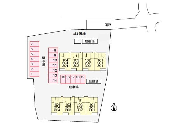 ブライトスクエアＫ　Ⅰの駐車場