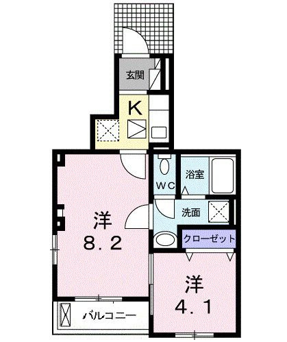 ブライトスクエアＫ　Ⅰの間取り