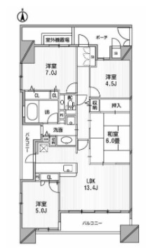 アーデンタワー新町の間取り|現状有姿