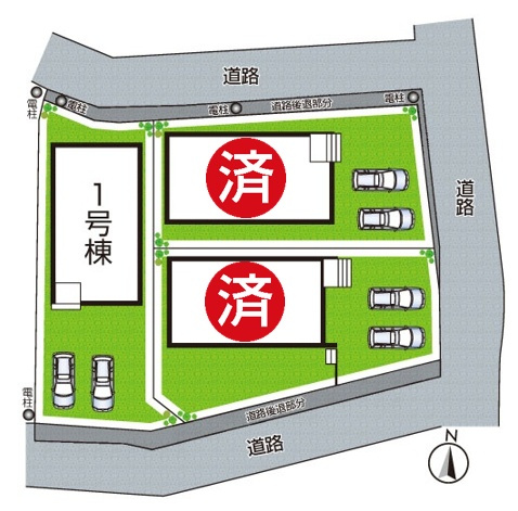 神戸市北区有野町二郎　第25-1期　新築一戸建ての区画図|全3区画