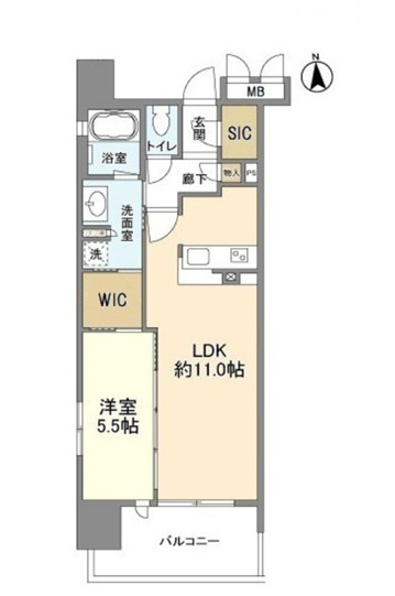 OPUS RESIDENCE SHINSAIBASHI SOUTHの間取り