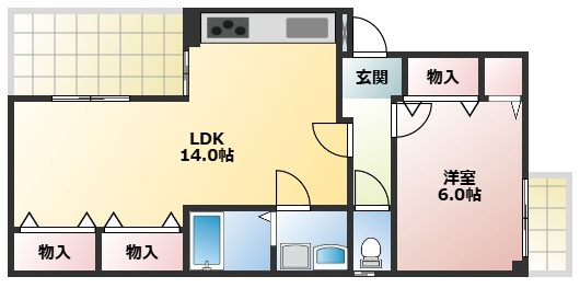 NKハイツの間取り