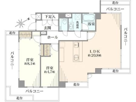 杉並区西荻北３丁目の中古マンションの間取り