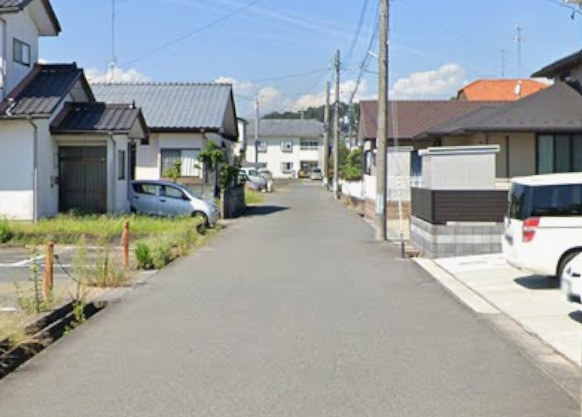 【新築戸建】いわき市中岡町第7の前面道路含む現地写真|東側幅員6ｍ公道