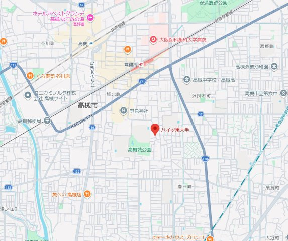 ハイツ東大手の地図