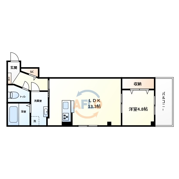 Lacine燦の間取り|Lacine燦　間取り
Lacine燦