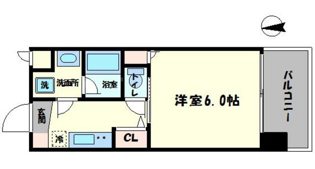 Primavera Nishi Shinsaibashiの間取り|Primavera Nishi Shinsaibashi（プリマヴェーラ西心斎橋）　開放感ある間取