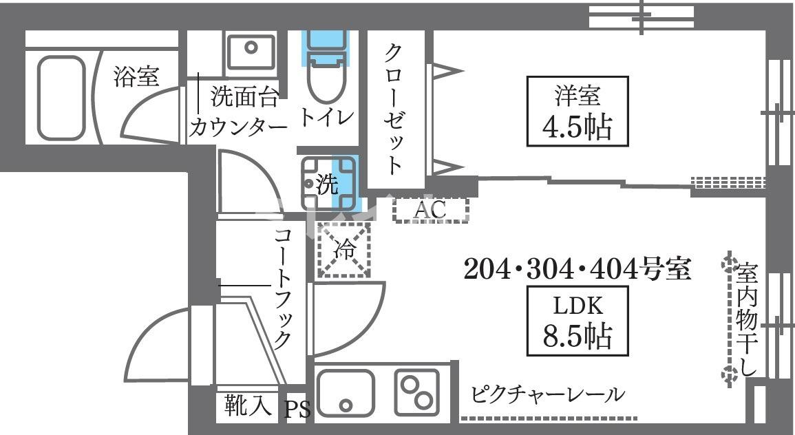 COCOCUBE大森西 東邦医大通りの間取り